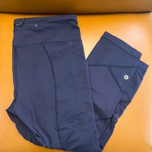 Lululemon Pace Rival Crop - Navy Blue